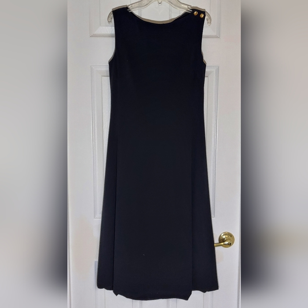 Lauren Ralph Lauren Size 4 Black Midi Dress